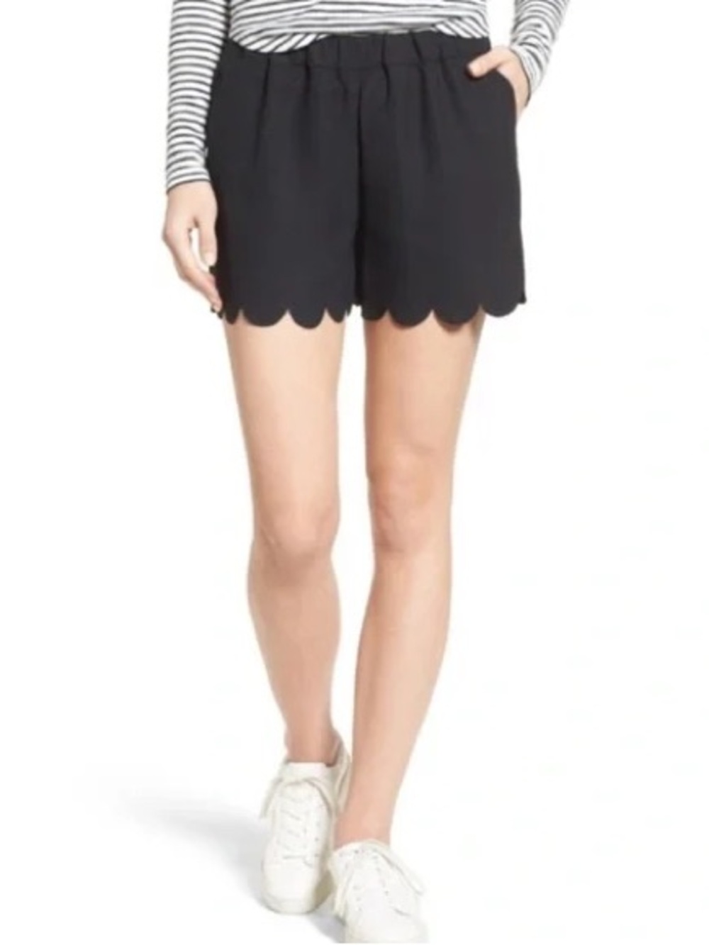 Madewell Scallop Hem Pull-on Shorts